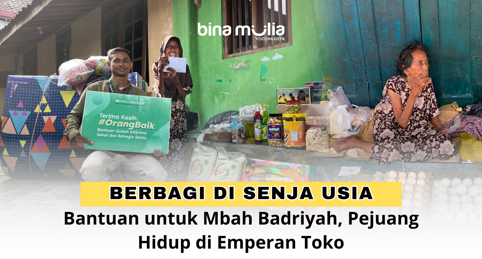 Berbagi di Senja Usia: Bantuan untuk Mbah Badriyah, Pejuang Nafkah di Emperan Toko