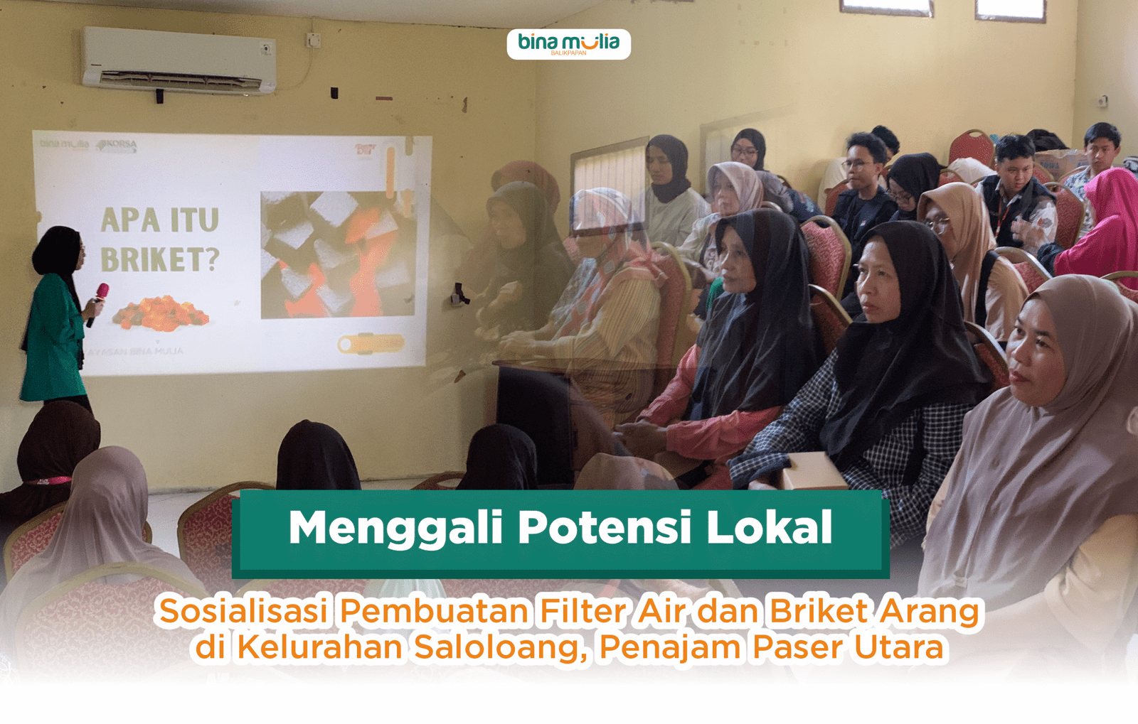 Sosialisasi Pembuatan Filter Air dan Briket Arang di Kelurahan Saloloang : Membudidayakan Alam untuk Warga Pesisir
