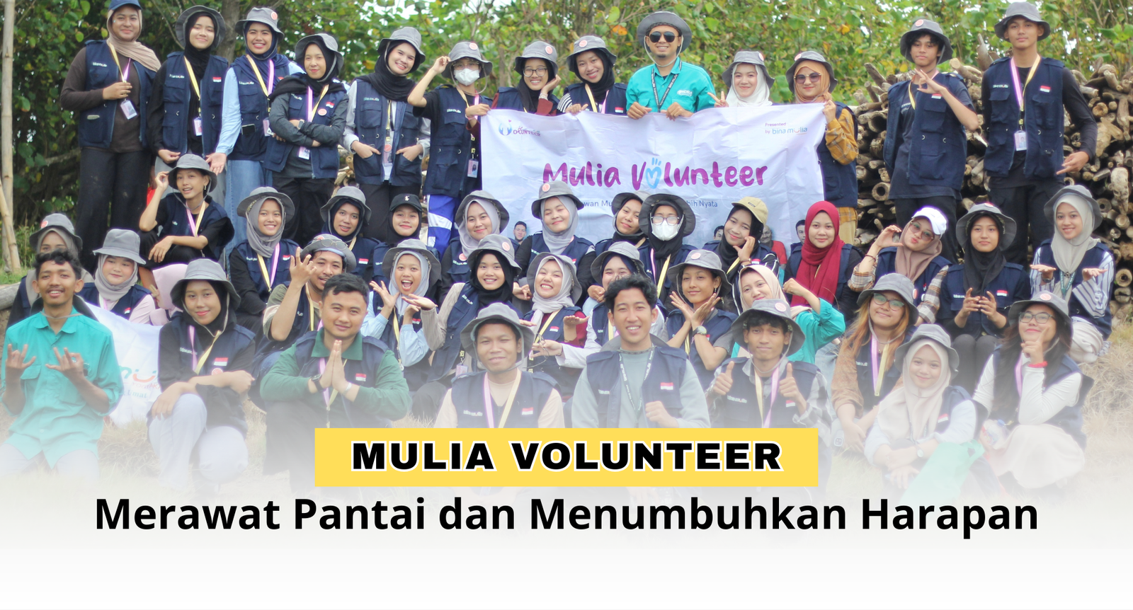 Mulia Volunteer “Tanam Harapan” Ajak 40 Peserta Menanam Mangrove dan Bersih Pantai di Pantai Baros