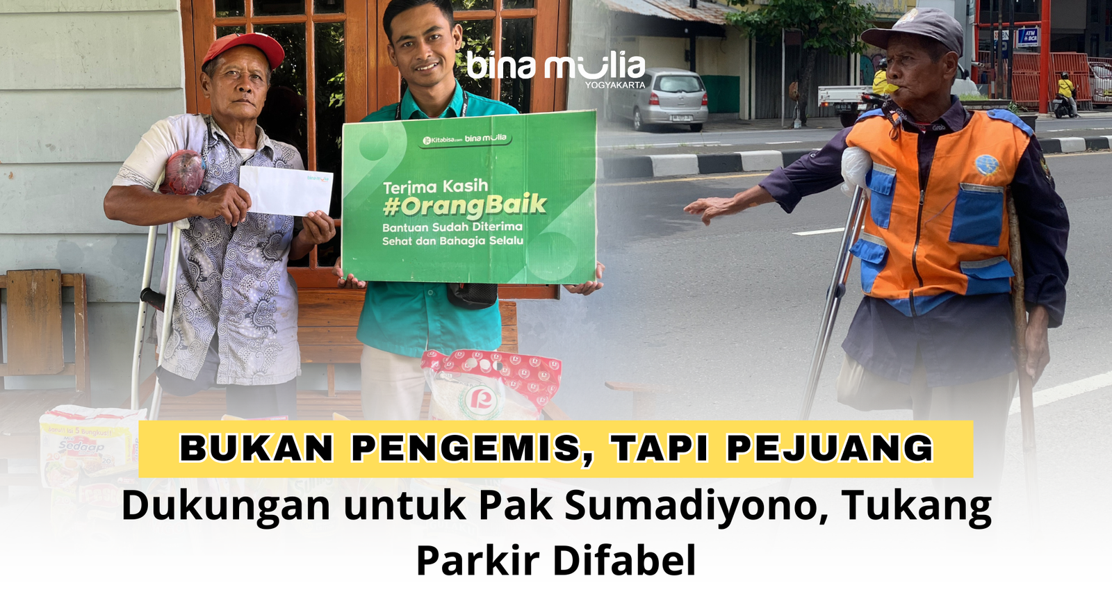 Bukan Pengemis, Tapi Pejuang: Dukungan untuk Pak Sumadiyono, Tukang Parkir Difabel