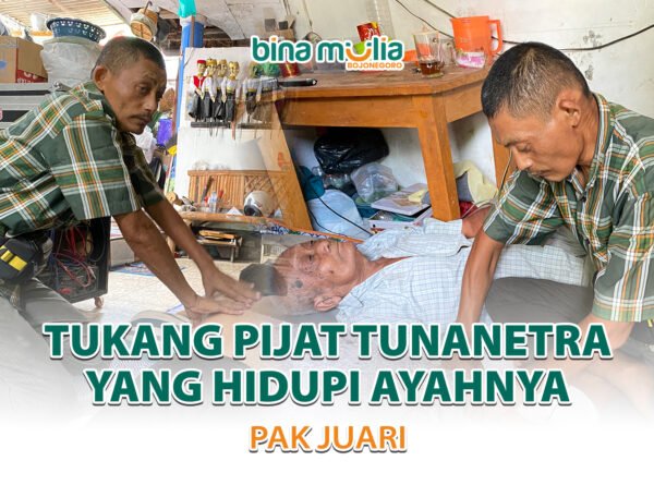 Menapaki Gelap dengan Harapan: Bapak Juari, Tukang Pijat Tunanetra yang Hidupi Ayahnya