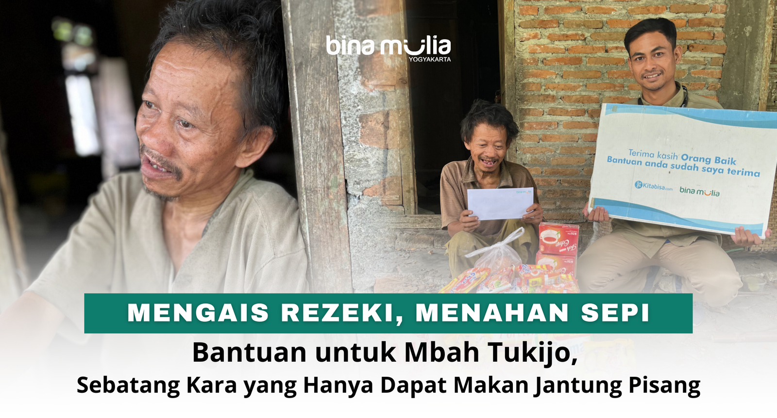 Mengais Rezeki, Menahan Sepi:  Mbah Tukijo Hidup Sebatang Kara yang Hanya Dapat Makan Jantung Pisang