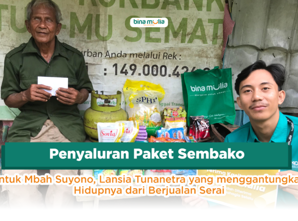 Penyaluran Bantuan Paket Sembako : Mbah Suyono, Tunanetra Penjual Serai