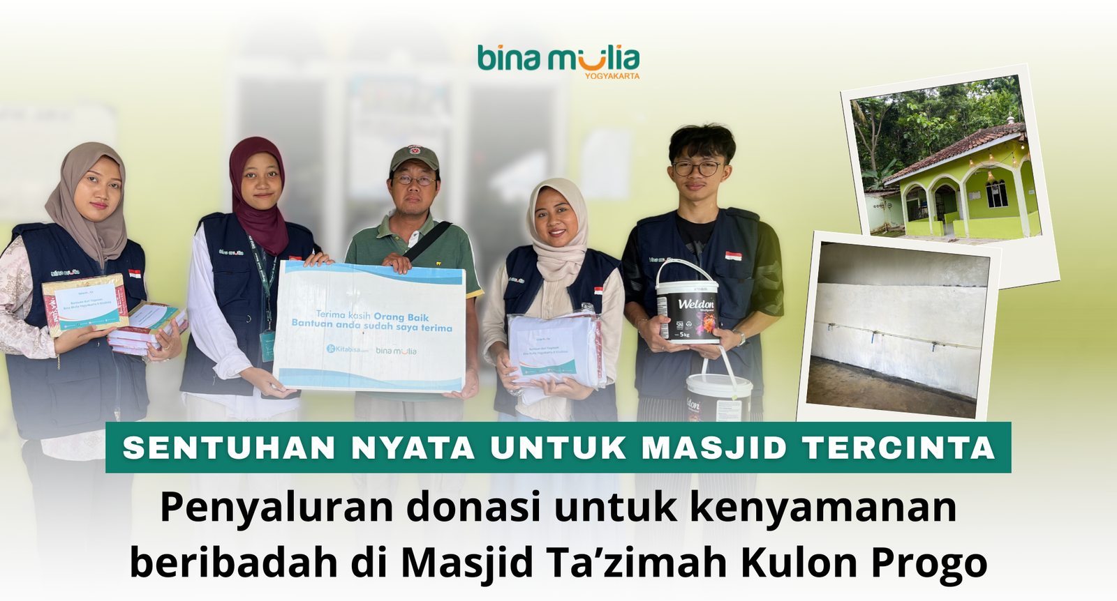 Penyaluran donasi untuk kenyamanan beribadah di Masjid Ta’zimah Kulon Progo