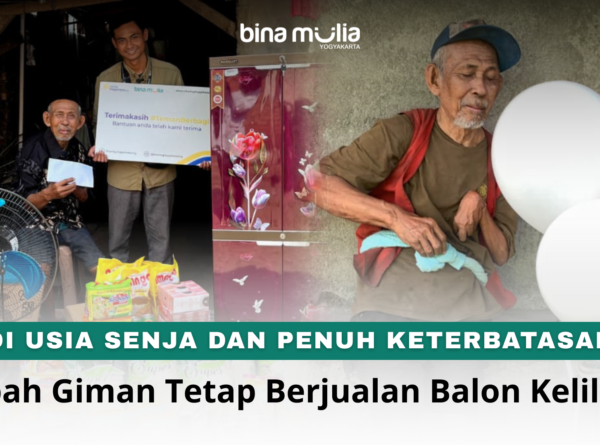 Di Usia Senja dan Penuh Keterbatasan, Mbah Giman Tetap Berjualan Balon Keliling