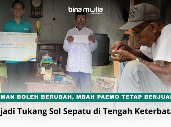 Zaman Boleh Berubah, Mbah Paemo Tetap Berjuang Menjadi Tukang Sol Sepatu di Tengah Keterbatasan