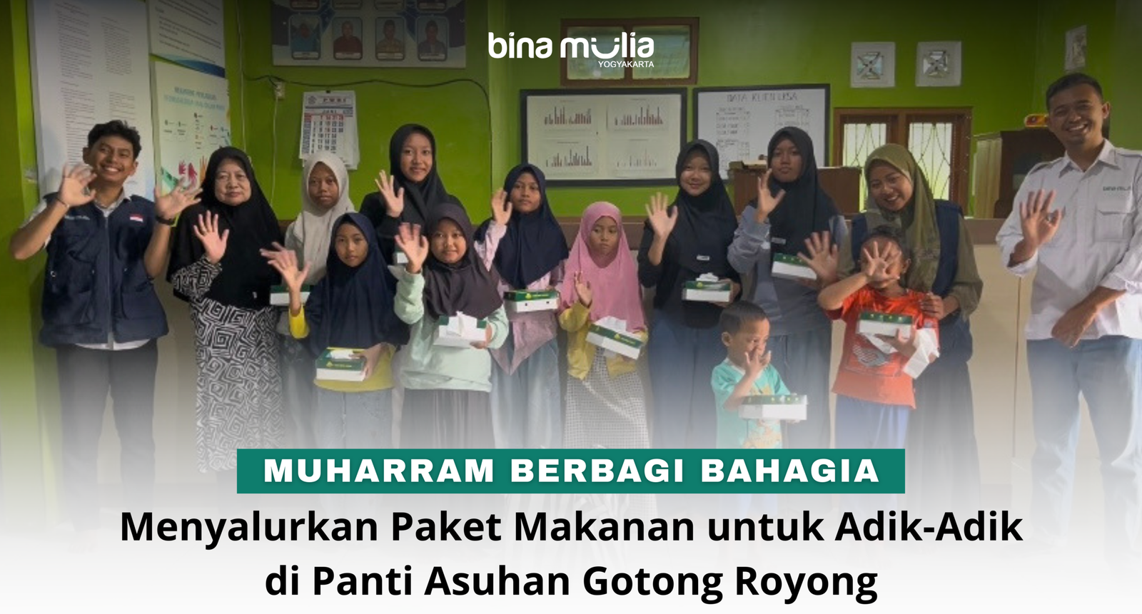 Muharram Berbagi Bahagia: Menyalurkan Paket Makanan untuk Adik-Adik di Panti Asuhan Gotong Royong